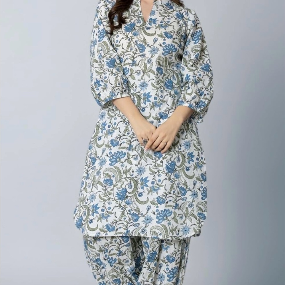 Floral Print Kurta Set